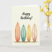 Carte de surf joyeuse (Fleur jaune)