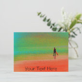 Carte de surfer Cornwall personnalisable (Debout devant)