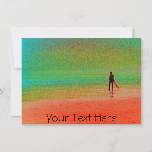 Carte de surfer Cornwall personnalisable (Devant)