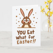 Carte de Surprise de Lapin de Pâques (Fleur jaune)