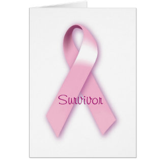 Carte de survivant rose ruban