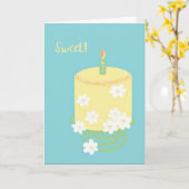 CARTE DE SWEET BIRTHDAY (Fleur jaune)