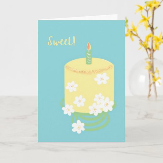 CARTE DE SWEET BIRTHDAY (Fleur jaune)