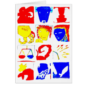 Carte de symboles d'astrologie