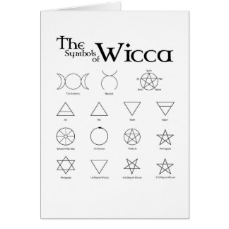 Carte de symboles de Wicca