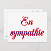 Carte de sympathie (Devant / Derrière)