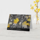 Carte de sympathie (Fleur jaune)