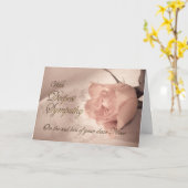 Carte de sympathie à la mort de la nièce. (Fleur jaune)