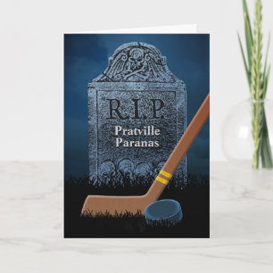 Carte de sympathie amusante pour l'équipe de hocke