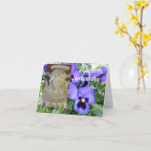 Carte de sympathie ange (Fleur jaune)