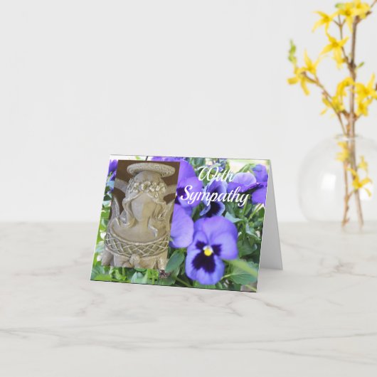 Carte de sympathie ange (Fleur jaune)