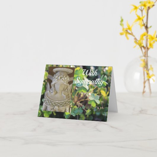 Carte de sympathie ange (Fleur jaune)