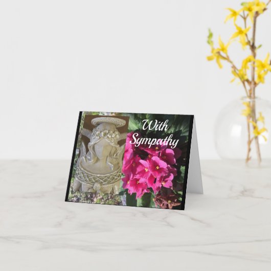 Carte de sympathie ange (Fleur jaune)