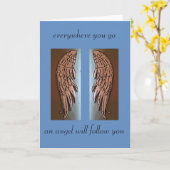 Carte de sympathie Angel wings (Fleur jaune)