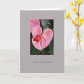 Carte de sympathie Anthurium au lieu de fleurs (Fleur jaune)