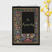 Carte de Sympathie Art Gothique personnalisable (Fleur jaune)