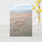 Carte de sympathie au coeur de la plage (Fleur jaune)