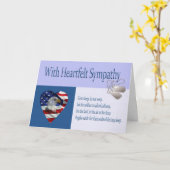 Carte de sympathie au coeur militaire (Fleur jaune)