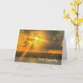 Carte de sympathie au coucher du soleil (Fleur jaune)