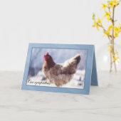 Carte de sympathie au poulet (Fleur jaune)