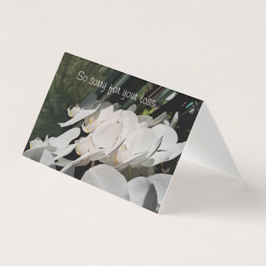 Carte de sympathie avec des orchidées de teigne bl (Front)