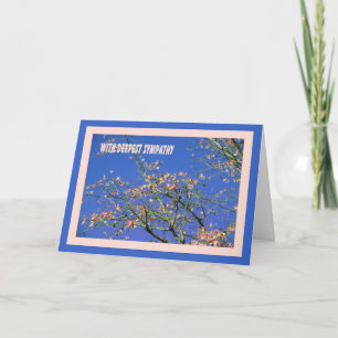 Carte de sympathie avec fleurs d'arbre