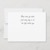 Carte de sympathie avec message sincère