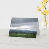 Carte de sympathie avec paysage de montagne (Fleur jaune)