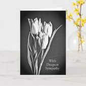Carte de sympathie avec tulipes (Fleur jaune)