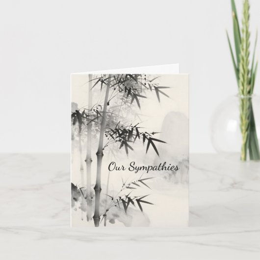 Carte de sympathie Bamboo Sumi-e (Devant)