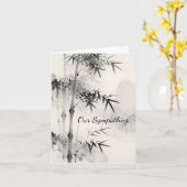 Carte de sympathie Bamboo Sumi-e (Fleur jaune)