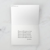 Carte de sympathie - Bénédiction gaélique de paix  (Intérieur)