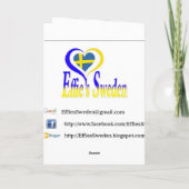 Carte de sympathie bilingue suédois et anglais (Dos)