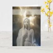 Carte de Sympathie blanche pour toute utilisation (Fleur jaune)