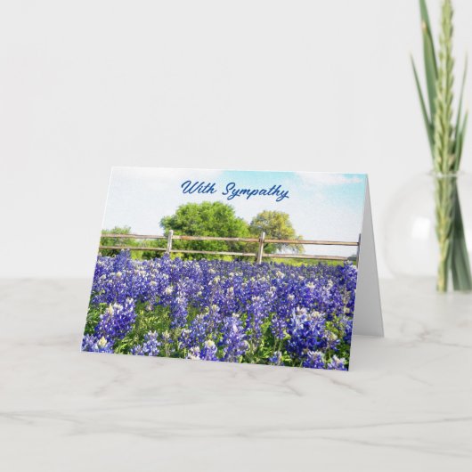 Carte de Sympathie Bluebonnet Country Art (Devant)