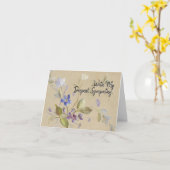 Carte de Sympathie botanique simple (Fleur jaune)