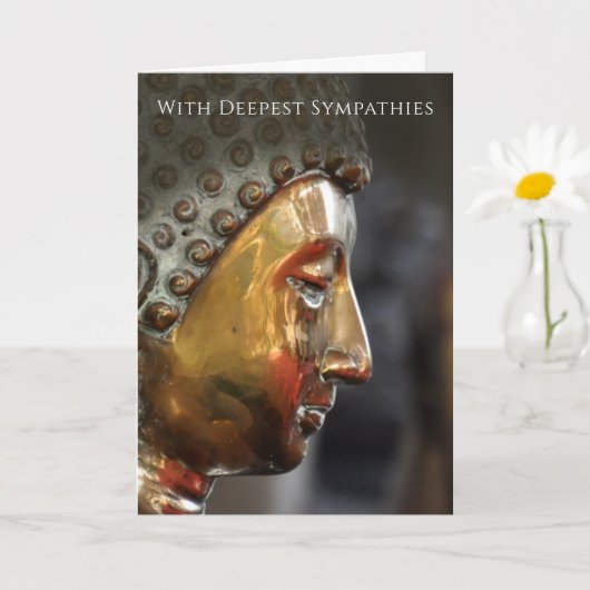 Carte de sympathie bouddhiste avec image de Bouddh (Petite plante)