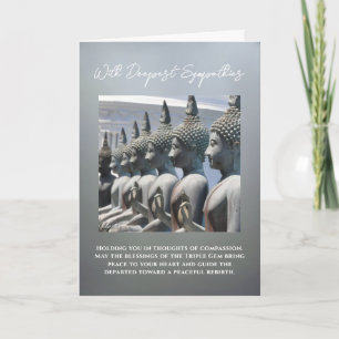 Carte de sympathie bouddhiste avec statue de Boudd