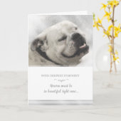 Carte de sympathie Bulldog - Le paradis doit être (Fleur jaune)