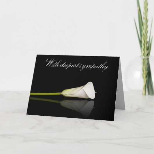 Carte de sympathie Calla lily (Devant)