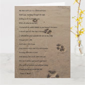 Carte de sympathie canine (Fleur jaune)