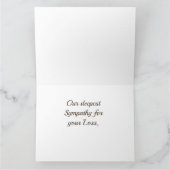 Carte de sympathie, cardinal rouge, carte réfléchi (Intérieur)