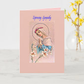 Carte de sympathie catholique (Fleur jaune)