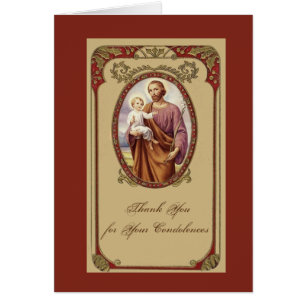 Carte de sympathie catholique Jésus Merci