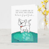 Carte de Sympathie Chat - Les Coeurs des amis spéc (Fleur jaune)