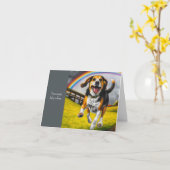 Carte de Sympathie Chien Et Arc-En-Ciel (Fleur jaune)