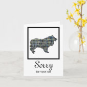 Carte de Sympathie Collie Rough Dog Pet (Fleur jaune)