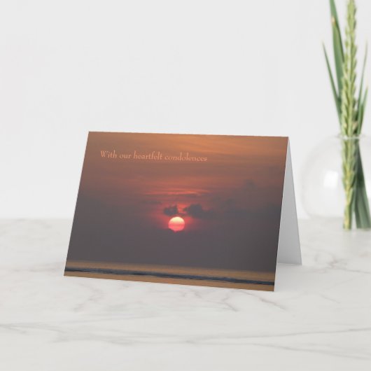 Carte de sympathie - condoléances sincères (Devant)