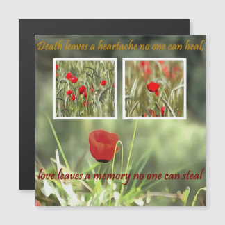 Carte de sympathie Coquelicot de chagrin d'amour c