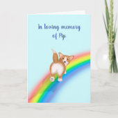 Carte de sympathie Corgi Rainbow Bridge (Devant)